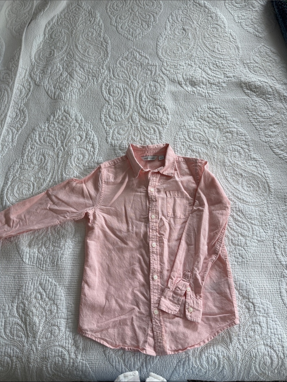 Janie and Jack Light pink
Linen-Cotton Blend Shirt Sz 7